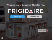 Tablet Screenshot of frigidairepromotions.com